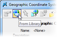 Location of From Library option in GCS dialog menu