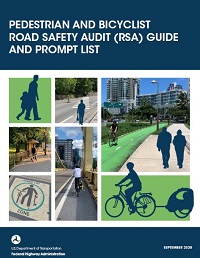 Cover of Pedestrian and Bicyclist RSA Guide and Prompt List document.