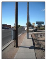 Photo of a newly built intersection without road markings.