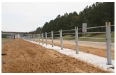 Photo of a cable median barrier.