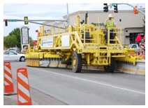 Photo of a zipper truck.