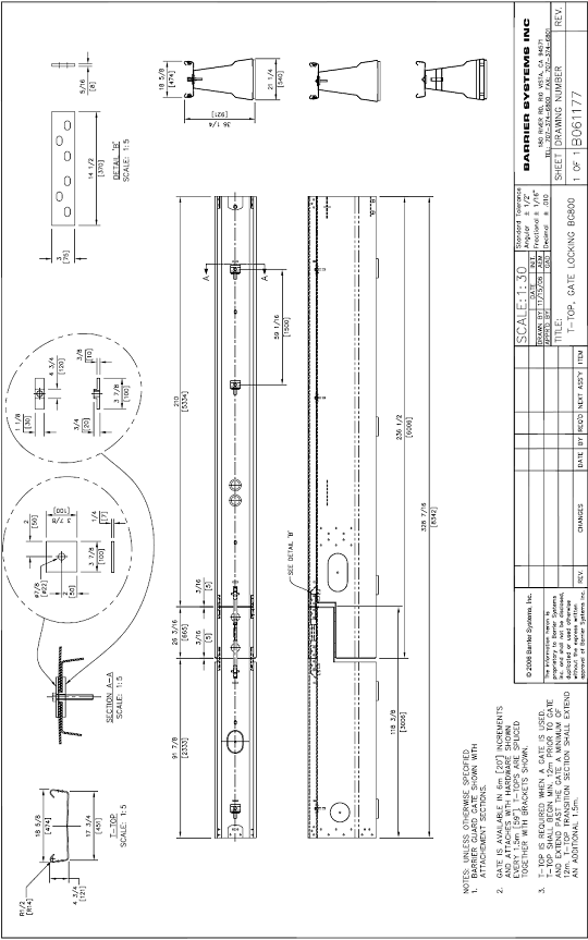 T-Top Gate Locking BG800