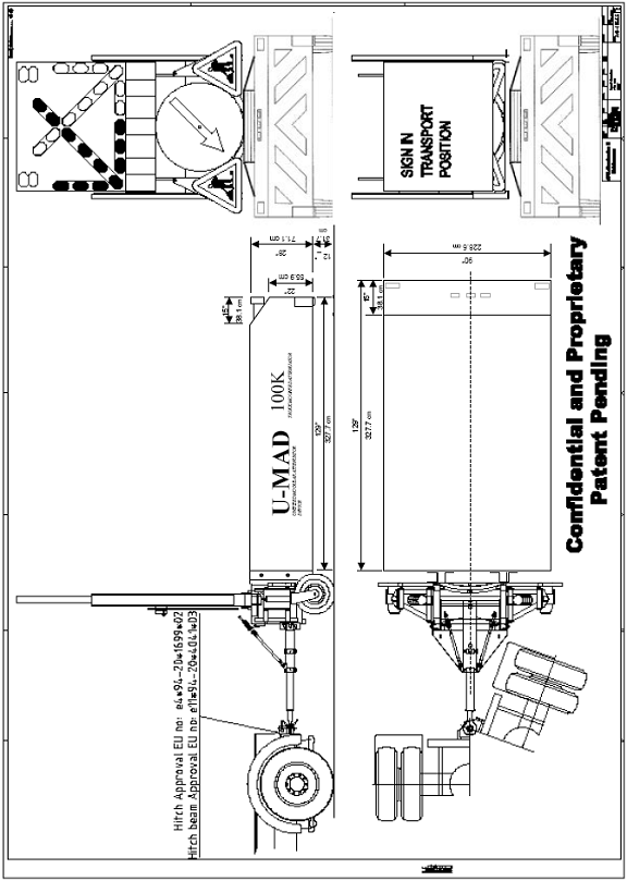 Sheet 1: U-MÄD Trailer Mounted Attenuator