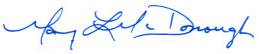 Signature of Mary McDonough
