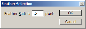 A screen grab of the feather selection dialog.