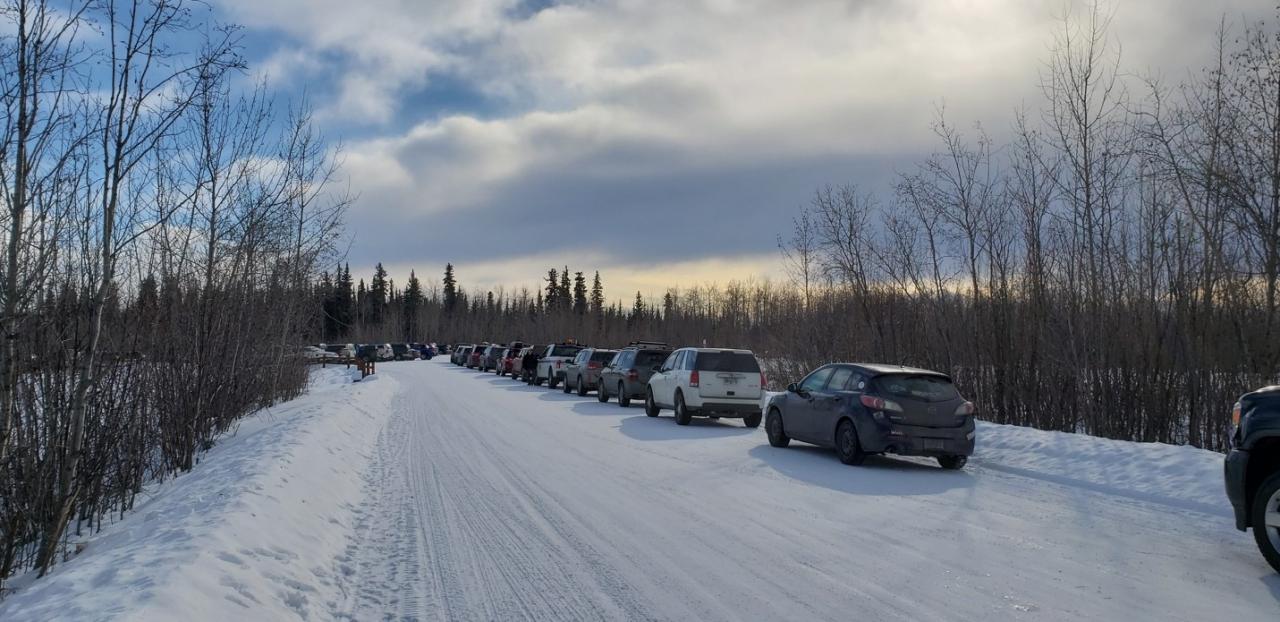 Existing winter overflow parking at the non-motorized launch ramp. 