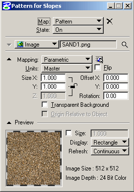 A screen grab of the pattern definition dialog.