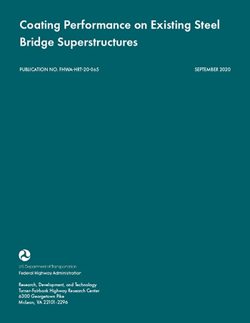 Cover of the report, Coating Performance on Existing Steel Bridge Superstructures.