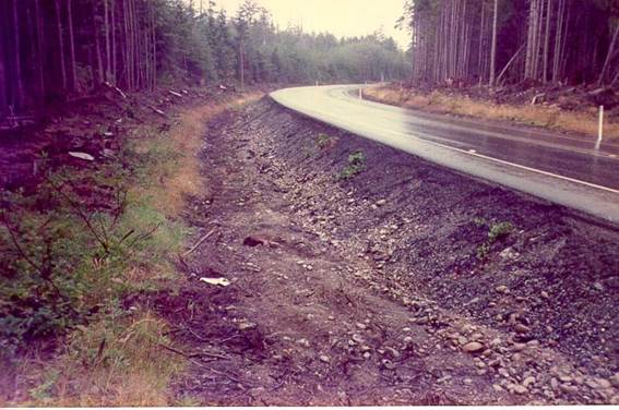 Figure 2. Example of where a foreslope/embankment is too steep for the Safety EdgeSM.