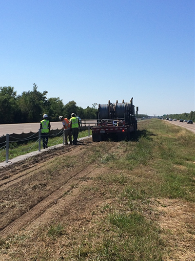 installing cable median barrier