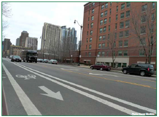 Buffered Bicycle lane. Photo: Stacey Meekins