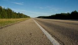 "This is a photo showing a shoulder of a rural road."