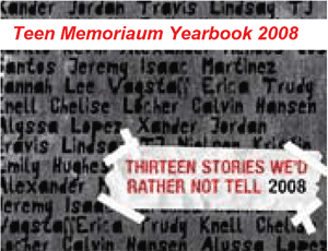 "Screenshot of the Teen Memoriam Yearbook 2008 cover"