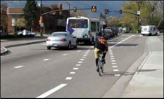 Photo: Biker riding in Bike Lane