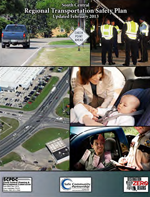 "cover of the South Central Regional Transportation Safety Plan (Updated February 2013)"