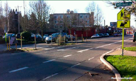 Illustrative map of the 1.2 mile segment of Nickerson Street treated with a road diet.