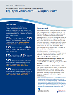 Screenshot of Oregon Metro factsheet.