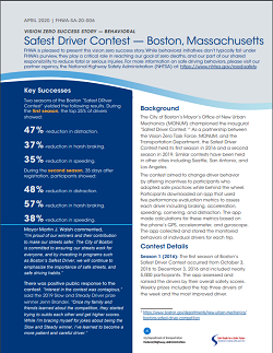 Screenshot of Boston factsheet.
