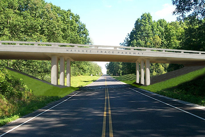 Natchez Trace bridge over Tennessee Route 13 proposed condition