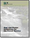 An image of a sign and poster guidelines pamphlet cover.