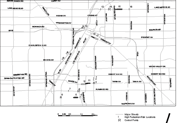 Figure 2: Selected high crash sites