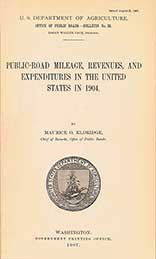 Cover page of the bulletin Public-Road Mileage, Revenues, and Expenditures in the United States in 1904.