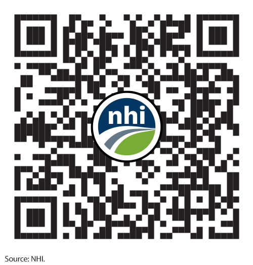 National Highway Institute QR code leading to https://www.nhi.fhwa.dot.gov/resources/docs/NHIGeniusAccountSetup.pdf. Image Source: NHI.