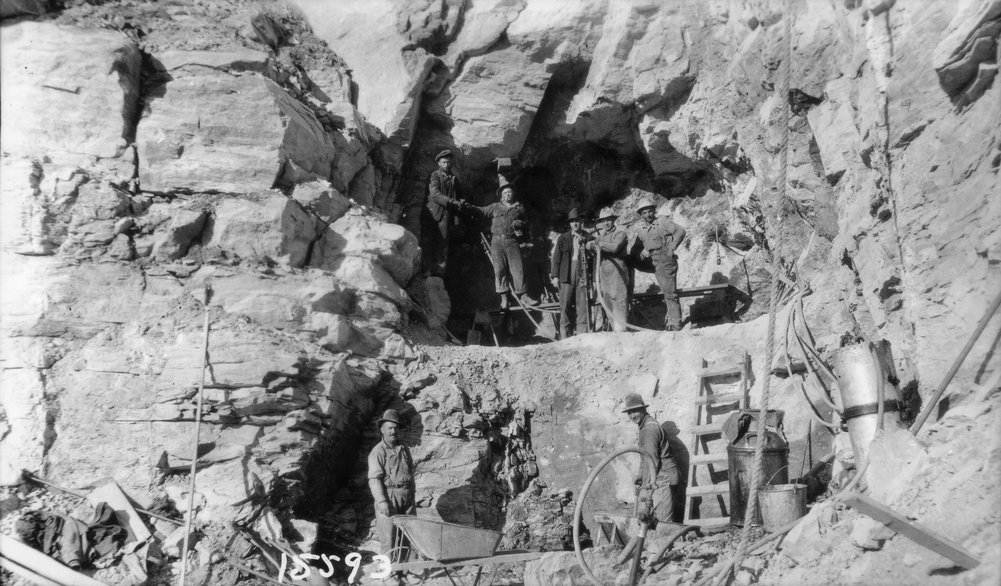 Chief MacDonald, in his 1927 annual report, said the Transmountain Road "being literally hewn out of the solid rock of the Garden Wall in order to reach and cross the Continental Divide."