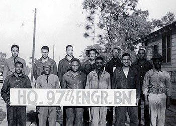 Troops of the World War II Black Regiment who helped build the ALCAN Highway. Photo provided by Phil Oglesby III.