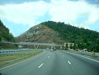 Sideling Hill, Maryland, is a Paleozoic Era (570-230 million years ago) geologic treasure for not only the professional, but the roadside geologist. Photo by Rickie Longfellow.