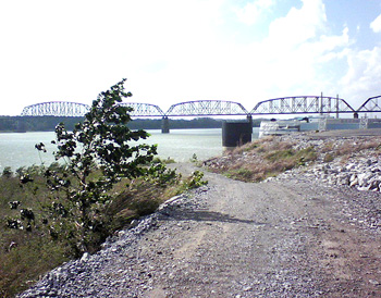 Many gravel roads were later built over with planks.