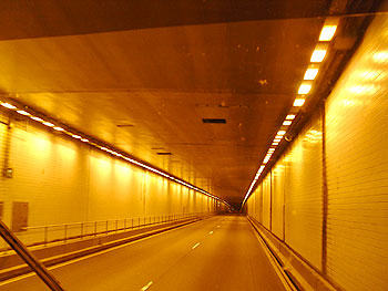 Inside of East River Mountain Tunnel.