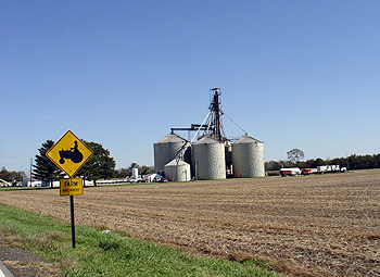 A farm as seen while traveling the Scenic Byway.