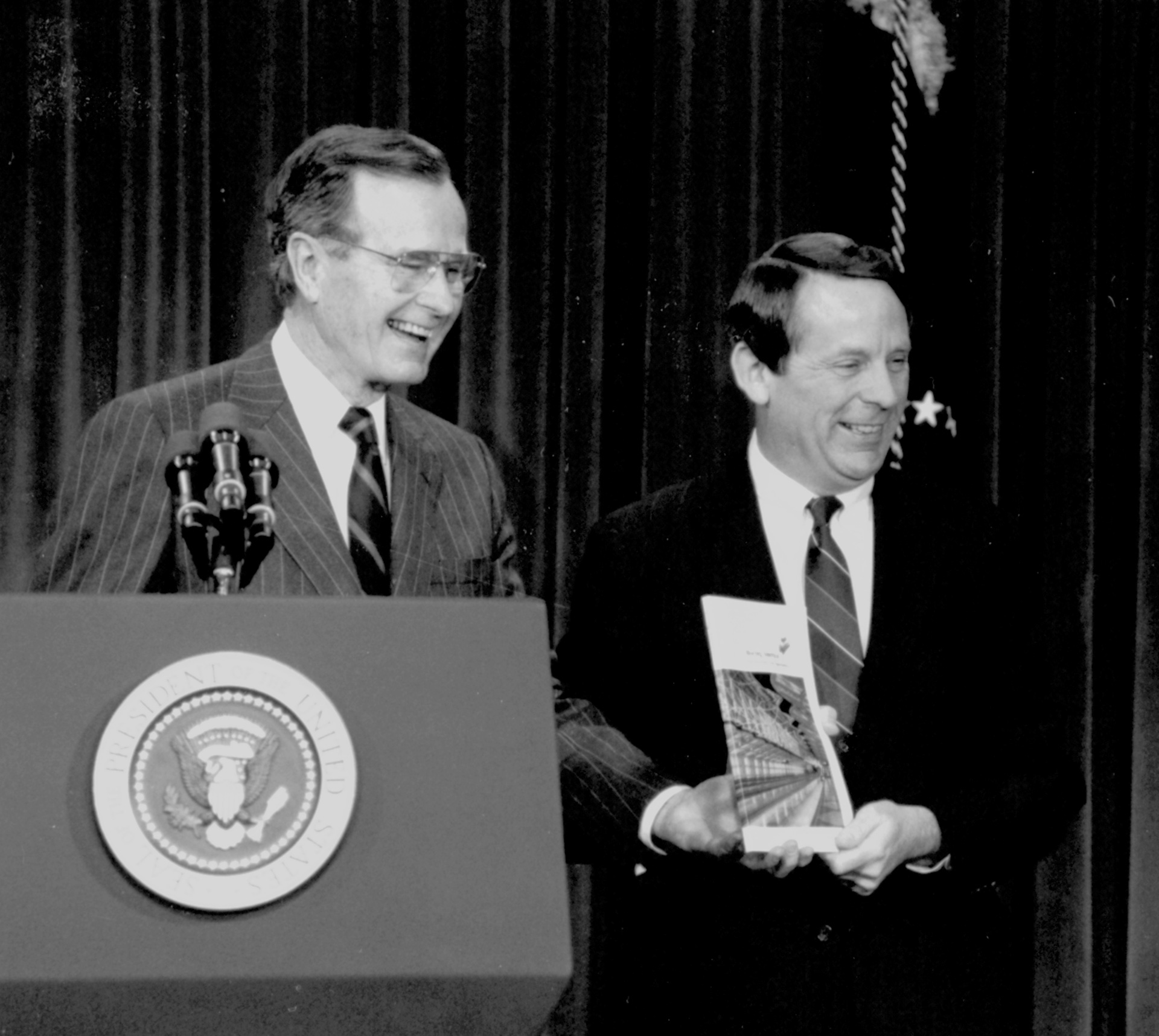 On March 8, 1990, President George H. W. Bush and Secretary of Transportation Samuel K. Skinner unveiled the National Transportation Policy: Moving America: New Directors, New Opportunities. During the ceremony in the Old Executive Office Building, . . .