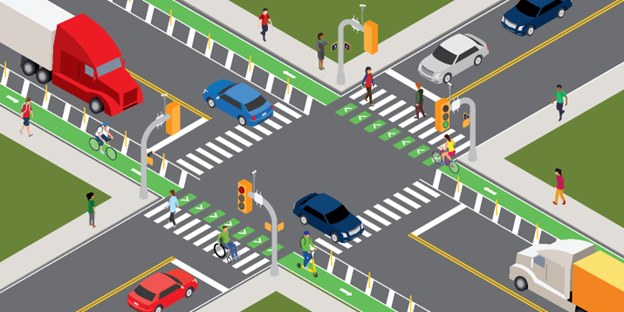 An illustration of Complete Streets