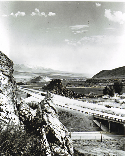 Idaho - Federal Aid Highway No. I-15 at Inkom, in Bannock County, looking southwest in May 1967. Project I-15-1(2)54.