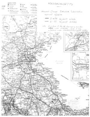 Road map of Boston, MA