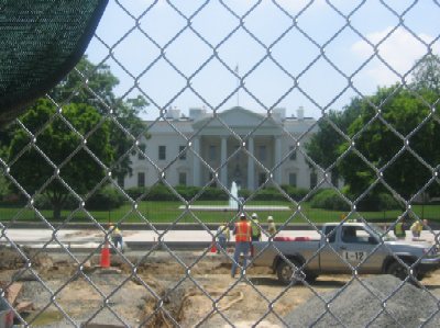 In 1995, following the bombing of the Alfred P. Murrah Federal Office Building in Oklahoma City, Oklahoma, President Bill Clinton closed Pennsylvania Avenue to traffic in front of the White House as a security precaution. After years of debate about the future of this portion of Pennsylvania Avenue, the Federal Highway Administration is administering contracts for its reconstruction, as shown here.