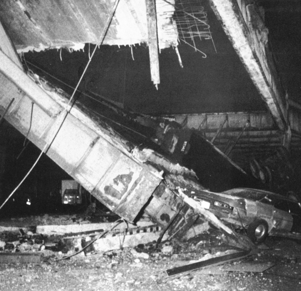 On December 15, 1973, the northbound lanes of the West Side Highway collapsed between Little West 12th Street and Gansevort Street under the weight of an overloaded dump truck carrying asphalt for repairs of the highway. Neither the driver of the truck, who jumped clear as the truck fell off the upper level, nor the driver of the four-door sedan suffered serious injuries.