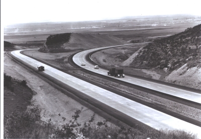 Wyoming - Interstate Route 80 a few miles east of Laramie was designed with independent roadways to overcome economically the difficult topography.